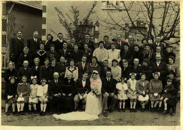 Cherrier Lucien _ Jacqueline Pigier le mariage en 45 ou 46.